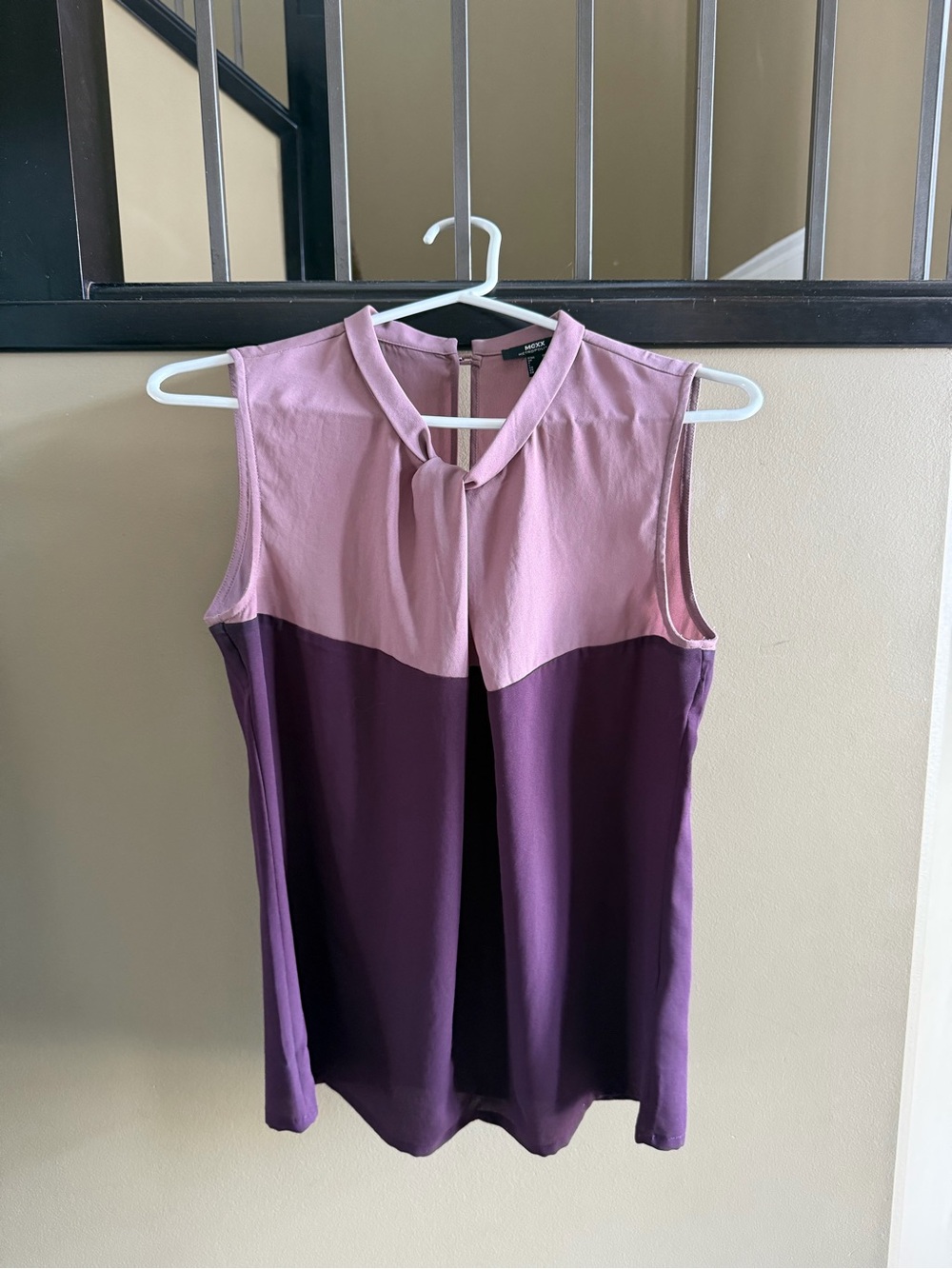 Mexx Pink and Purple Sleeveless Tie-Neck Camisole